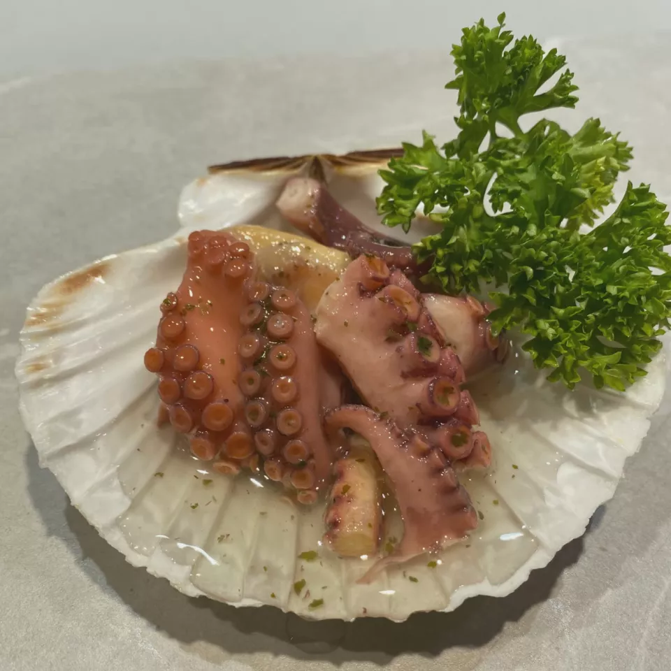 Octopuspoten in olie